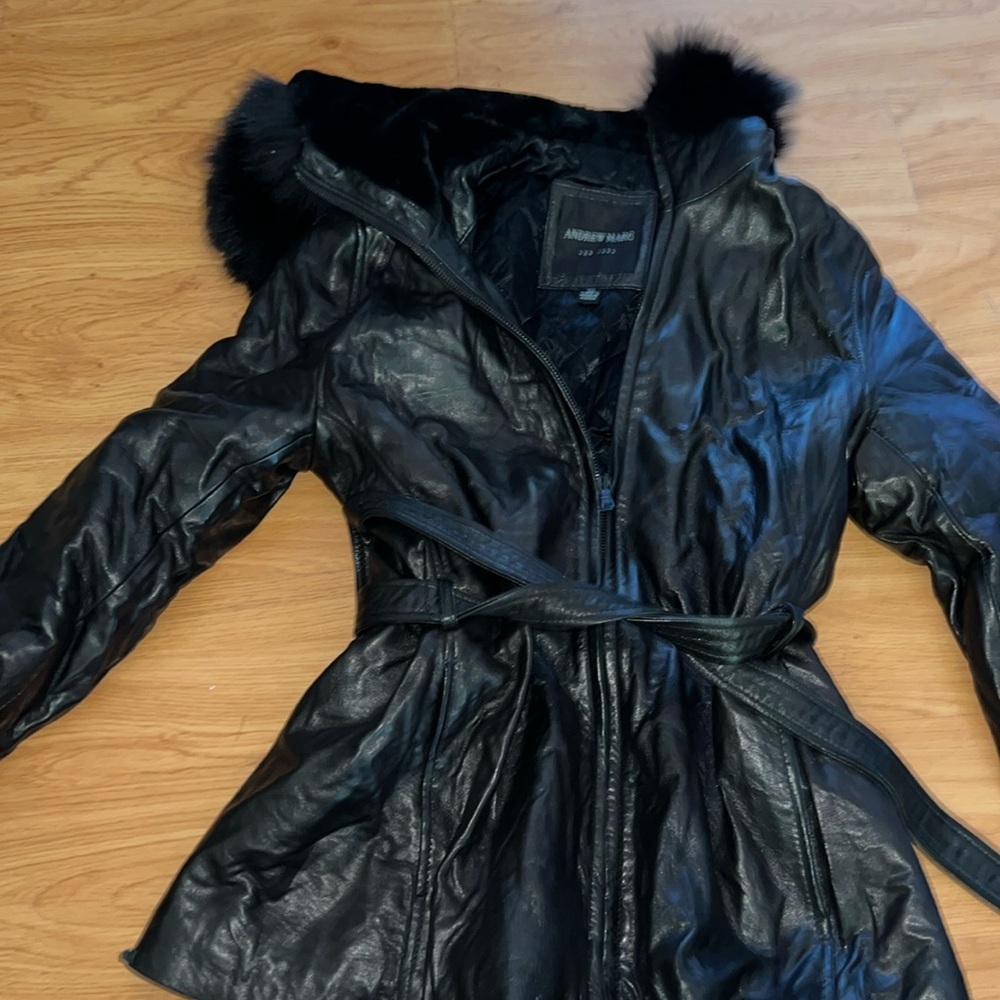 Vintage Black Leather Andrew Marc Jacket XSmall
